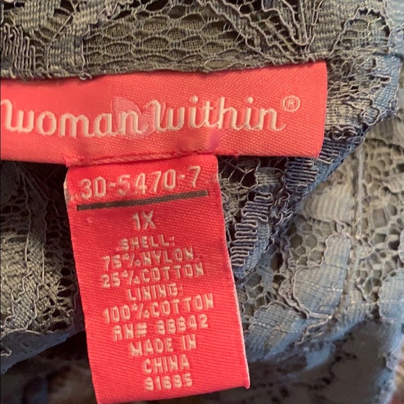 2 for $20 Woman Within Lace Blouse - Picture 3 of 3